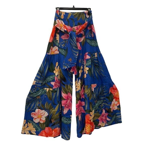 PQ SWIM Cora Floral Blue Cover-Up Pants.Size M/L - Picture 6 of 15